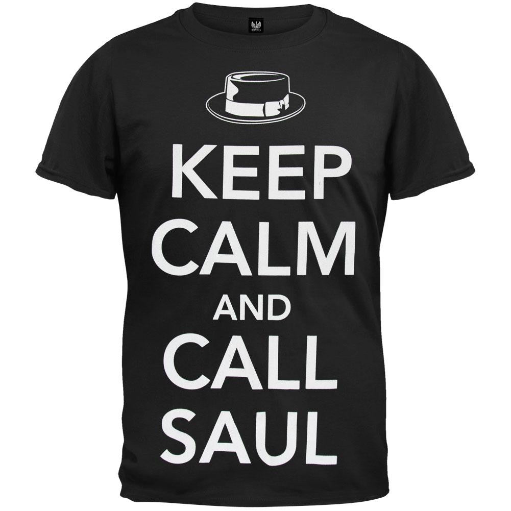 Breaking Bad - Keep Calm & Call Saul T-Shirt Men's T-Shirts Breaking Bad SM Black 