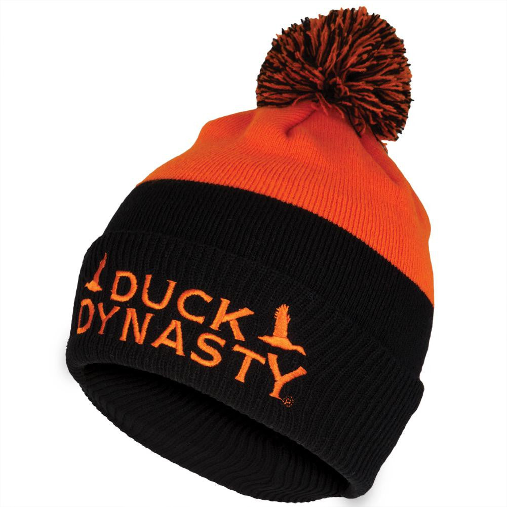 Duck Dynasty  - Logo Pom Pom Adult Knit Hat Knit Hats Old Glory OS Orange 