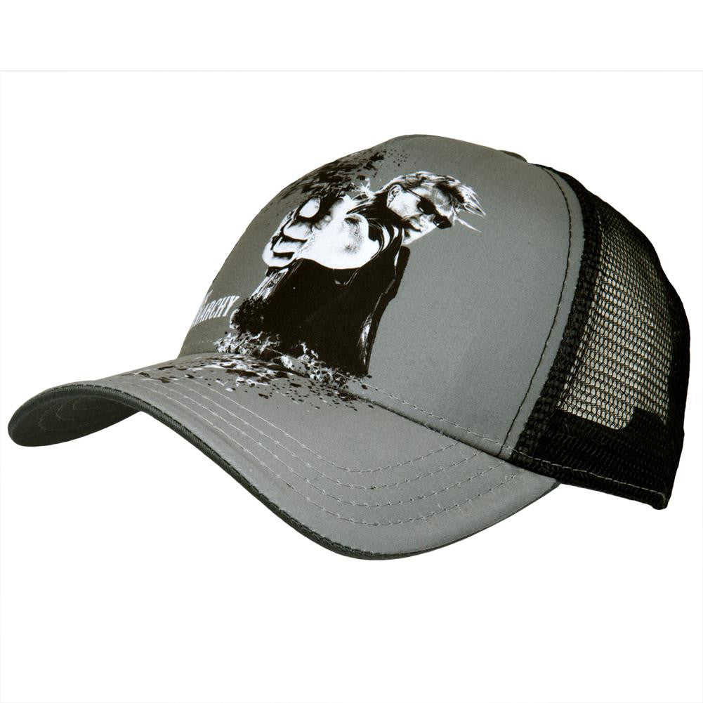 Sons of Anarchy - Jax Pointing Gun Trucker Cap Trucker Caps Old Glory OS Grey 