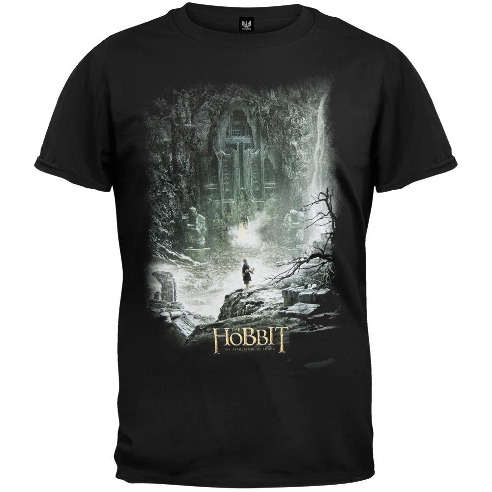 The Hobbit - At Smaug's Door Soft T-Shirt Men's T-Shirts The Hobbit 2XL Black 