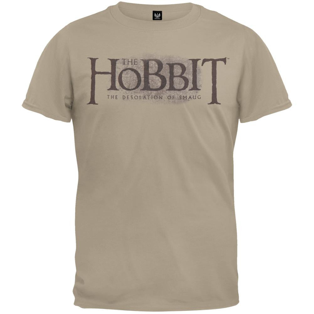 The Hobbit - Textured Logo T-Shirt Men's T-Shirts The Hobbit 2XL Tan