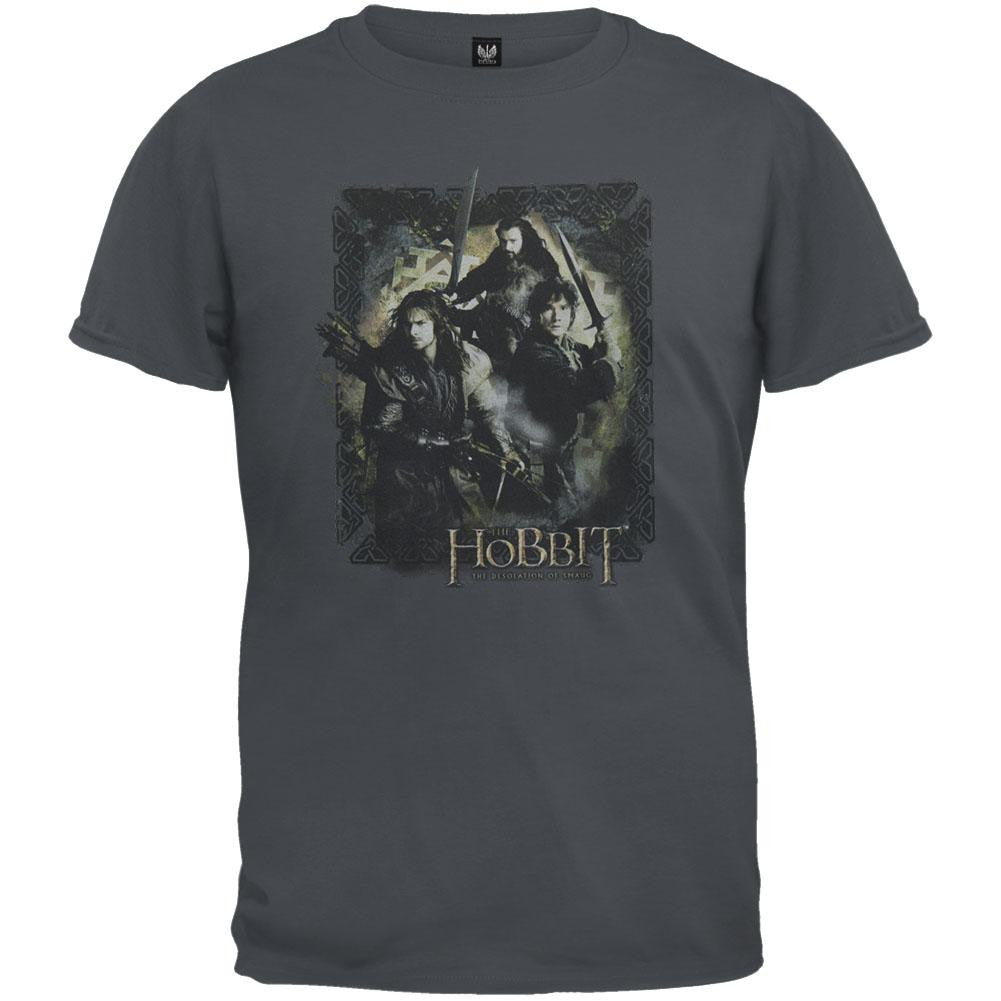 The Hobbit - Weapons Drawn Youth T-Shirt Youth T-Shirts The Hobbit LG Grey 