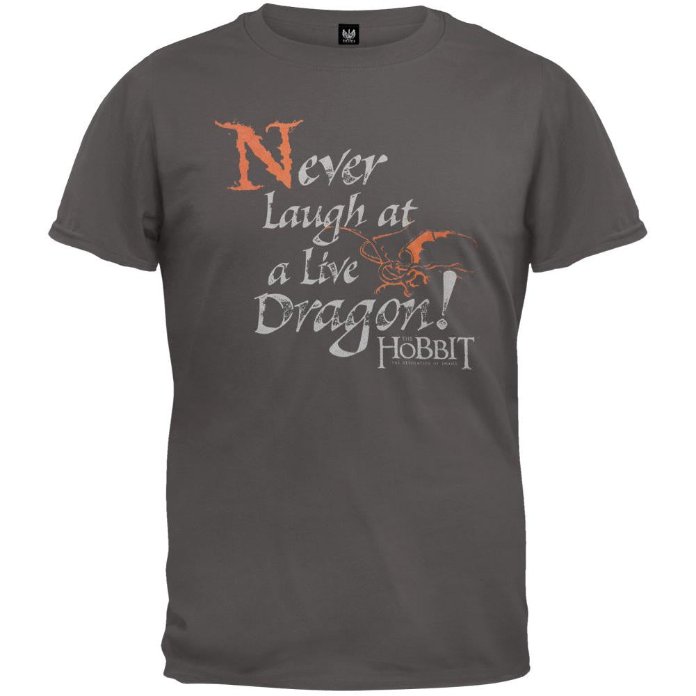 The Hobbit - Never Laugh Soft T-Shirt Men's T-Shirts The Hobbit 2XL Grey