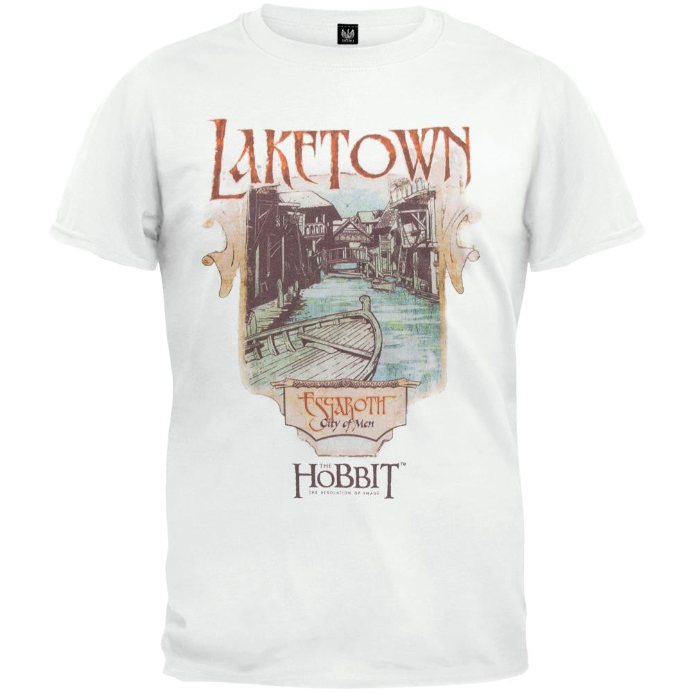 The Hobbit - Laketown Soft T-Shirt Men's T-Shirts The Hobbit 2XL White