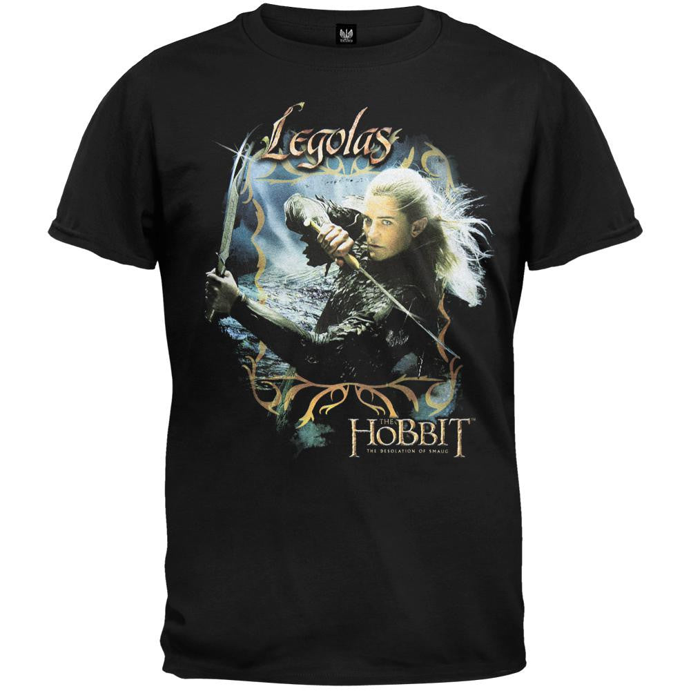 The Hobbit - Legolas with Knives T-Shirt Men's T-Shirts The Hobbit SM Black 