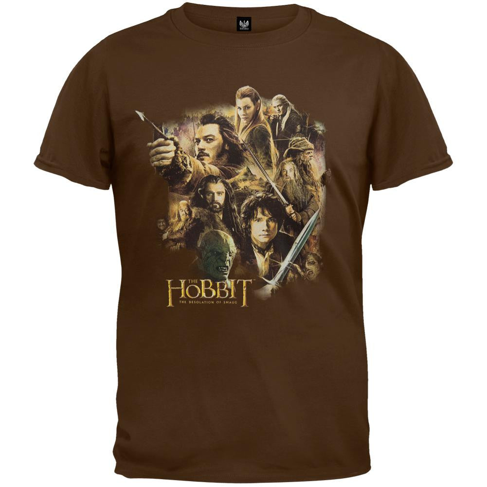 The Hobbit - Middle Earth Cast T-Shirt Men's T-Shirts The Hobbit 2XL Brown