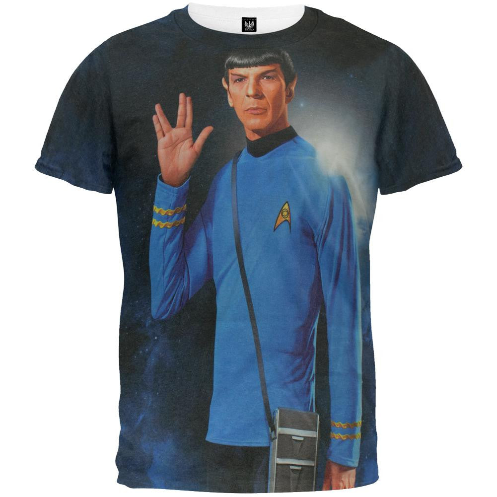 Star Trek - Live Long All Over T-Shirt Men's T-Shirts Star Trek SM Dark Blue 