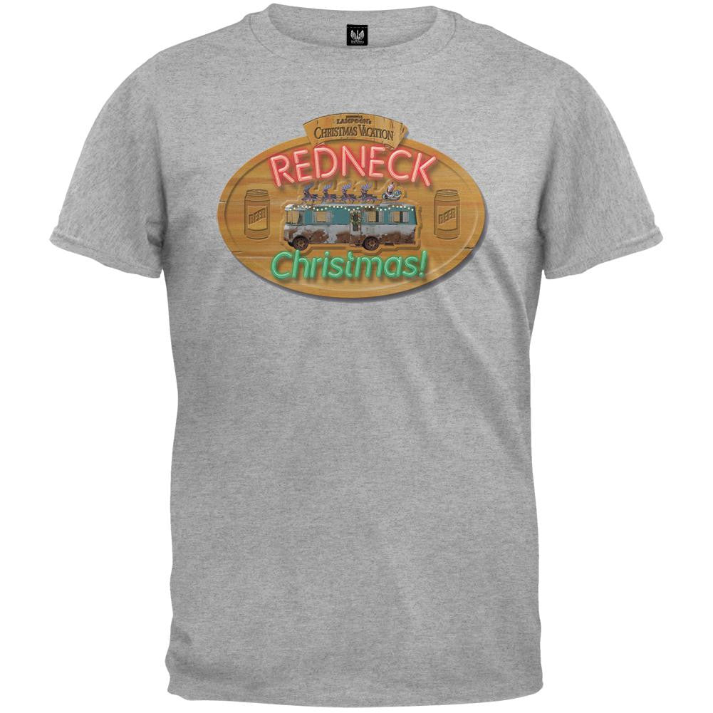 Christmas Vacation - Redneck Christmas Heather Grey Mens T-Shirt Men's T-Shirts National Lampoon SM Grey