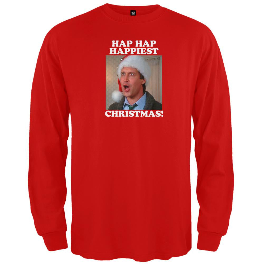 Christmas Vacation - Hap Hap Happiest Long Sleeve T-Shirt Men's Long Sleeves National Lampoon SM Red 