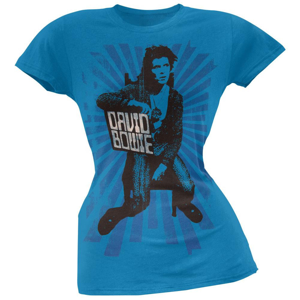 David Bowie - Come On Juniors T-Shirt Juniors T-Shirts David Bowie LG Blue 