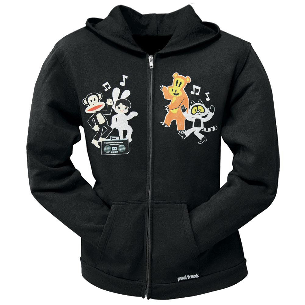 Paul Frank - Julius Friends Dance Juniors Hoodie Buddie Juniors Hoodies Paul Frank LG Black 