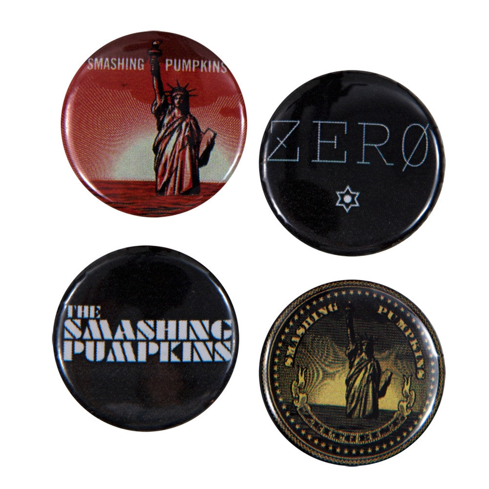 Smashing Pumpkins - Albums 4 Pack Button Set Buttons Old Glory OS Multi 