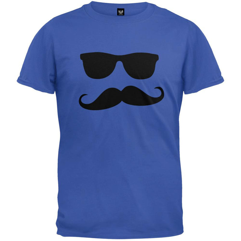 Mustache Man Grey T-Shirt Men's T-Shirts Old Glory   