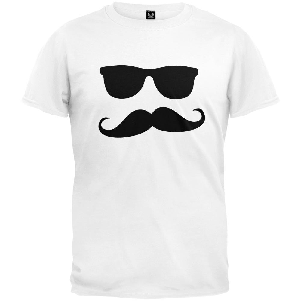 Mustache Man Grey T-Shirt Men's T-Shirts Old Glory   