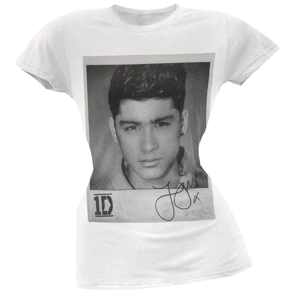 One Direction - Zayn Polaroid Juniors T-Shirt Juniors T-Shirts One Direction LG White 