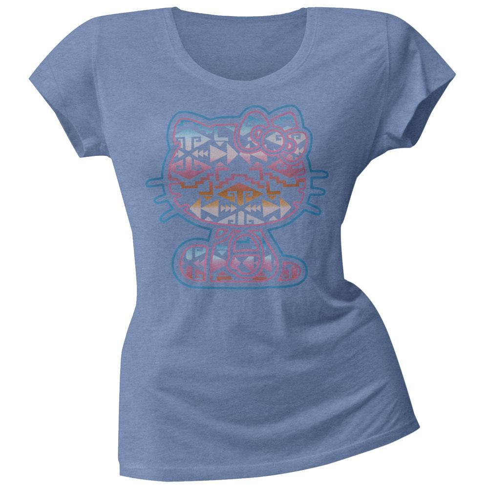 Hello Kitty - Southwestern Motif Juniors T-Shirt Juniors T-Shirts Hello Kitty   