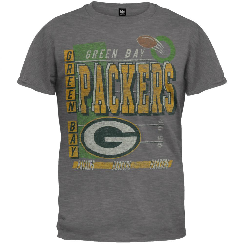 Green Bay Packers Touchdown Soft T-Shirt Men's T-Shirts Green Bay Packers SM Grey 