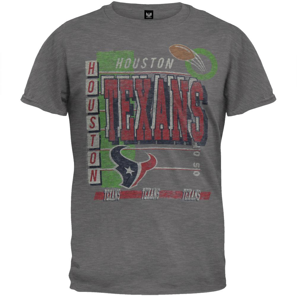 Houston Texans - Touchdown Soft T-Shirt Men's T-Shirts Houston Texans 2XL Grey 