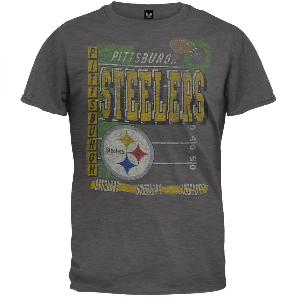 Pittsburgh Steelers - Touchdown Soft T-Shirt Men's T-Shirts Pittsburgh Steelers 2XL Grey 