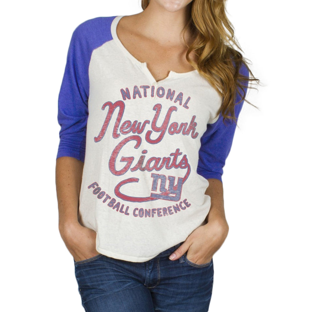 New York Giants - Rookie Juniors Raglan Juniors Raglans New York Giants MD Off-White