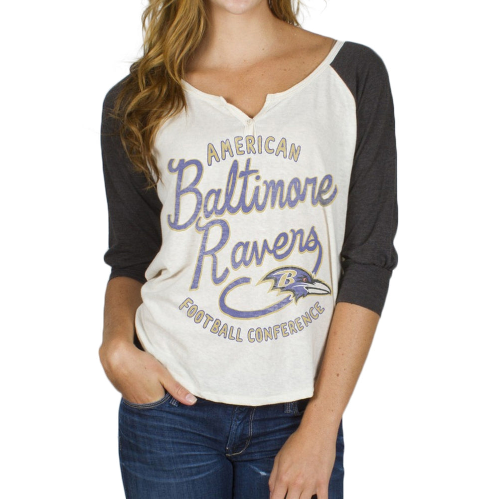 Baltimore Ravens - Rookie Juniors Raglan Juniors Raglans Baltimore Ravens SM Off-White 