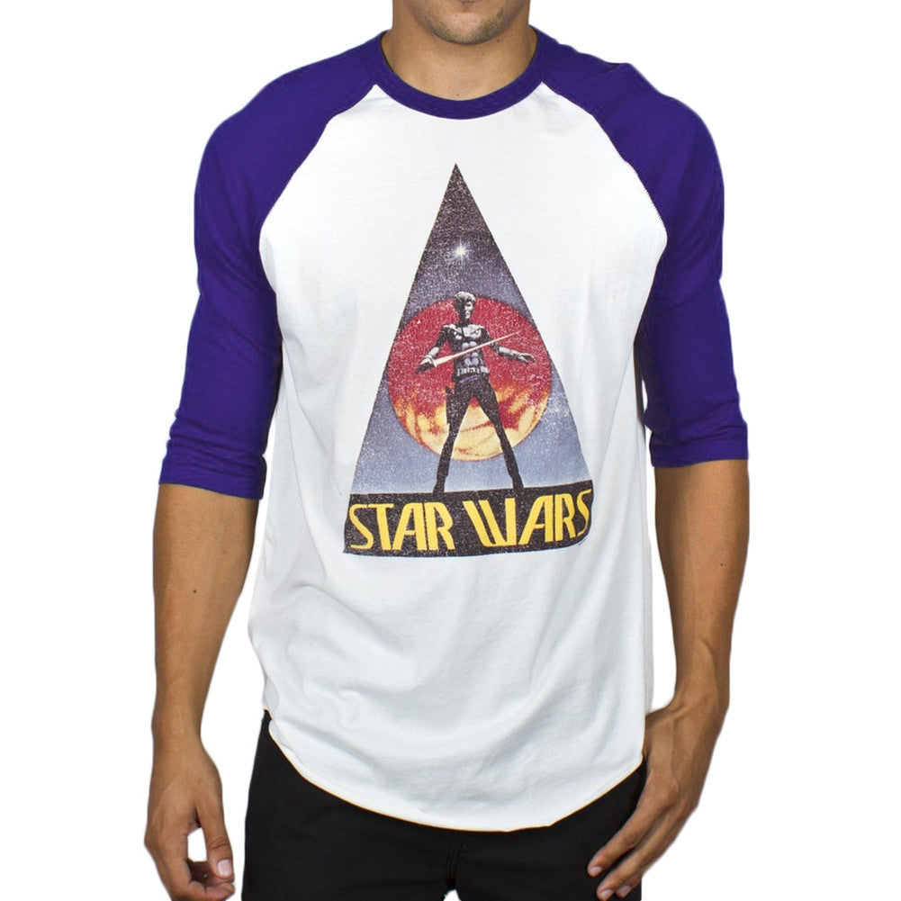 Star Wars - Triangle Jedi Raglan Men's Raglans Star Wars SM White 