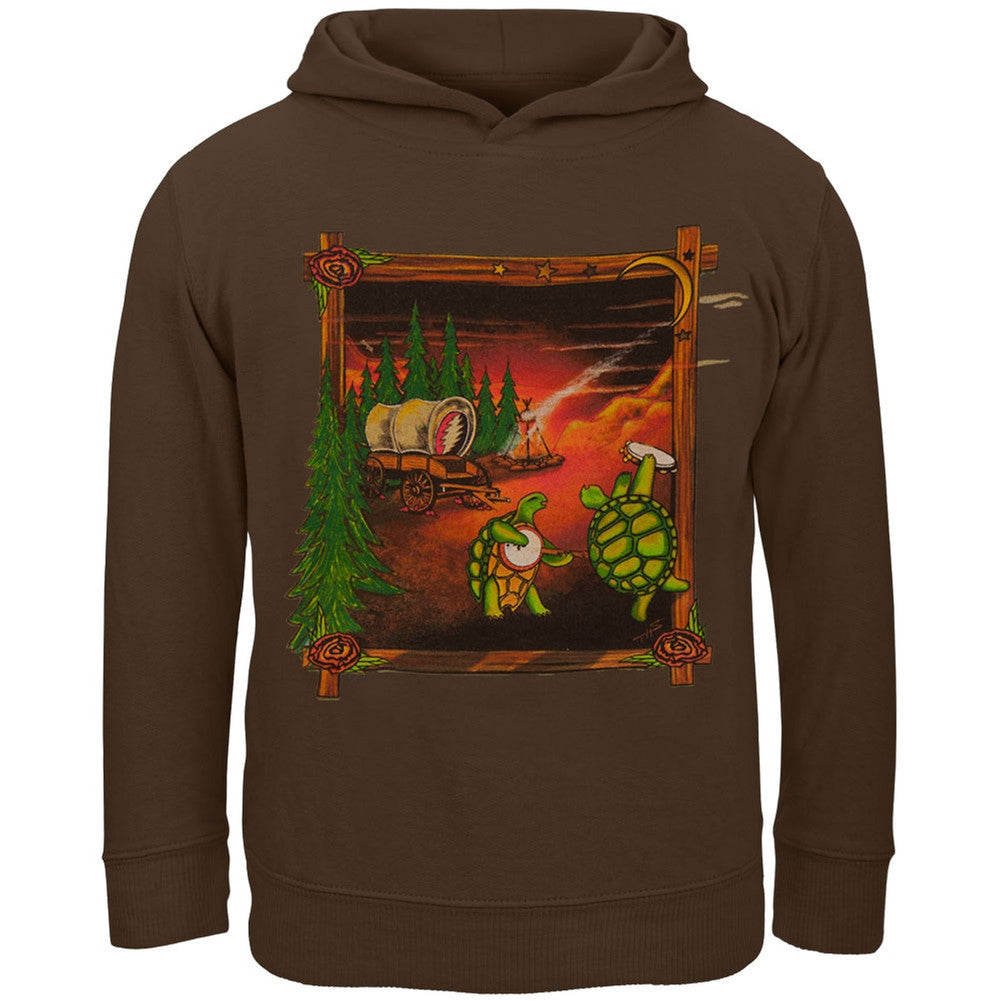 Grateful Dead - Covered Wagon Brown Toddler Hoodie Toddler Hoodies Grateful Dead 2T Brown 