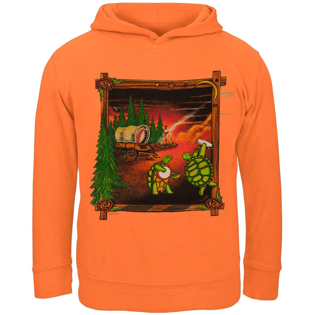 Grateful Dead - Covered Wagon Manderin Toddler Hoodie Toddler Hoodies Grateful Dead 2T Orange 