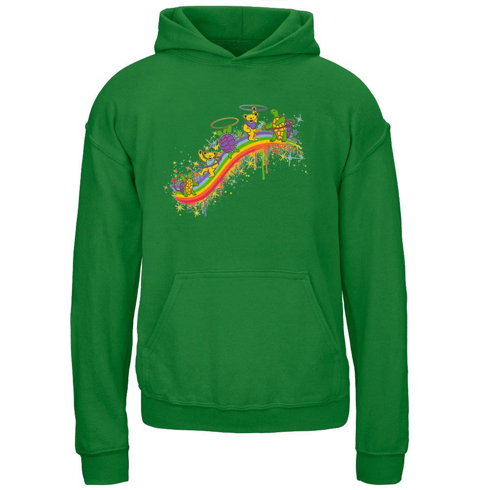 Grateful Dead - Rainbow Hoopers Irish Green Youth Hoodie Youth Hoodies Grateful Dead LG Green 