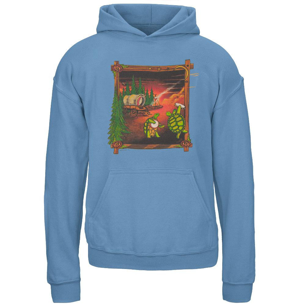 Grateful Dead - Covered Wagon Light Blue Youth Hoodie Youth Hoodies Grateful Dead MD Blue 