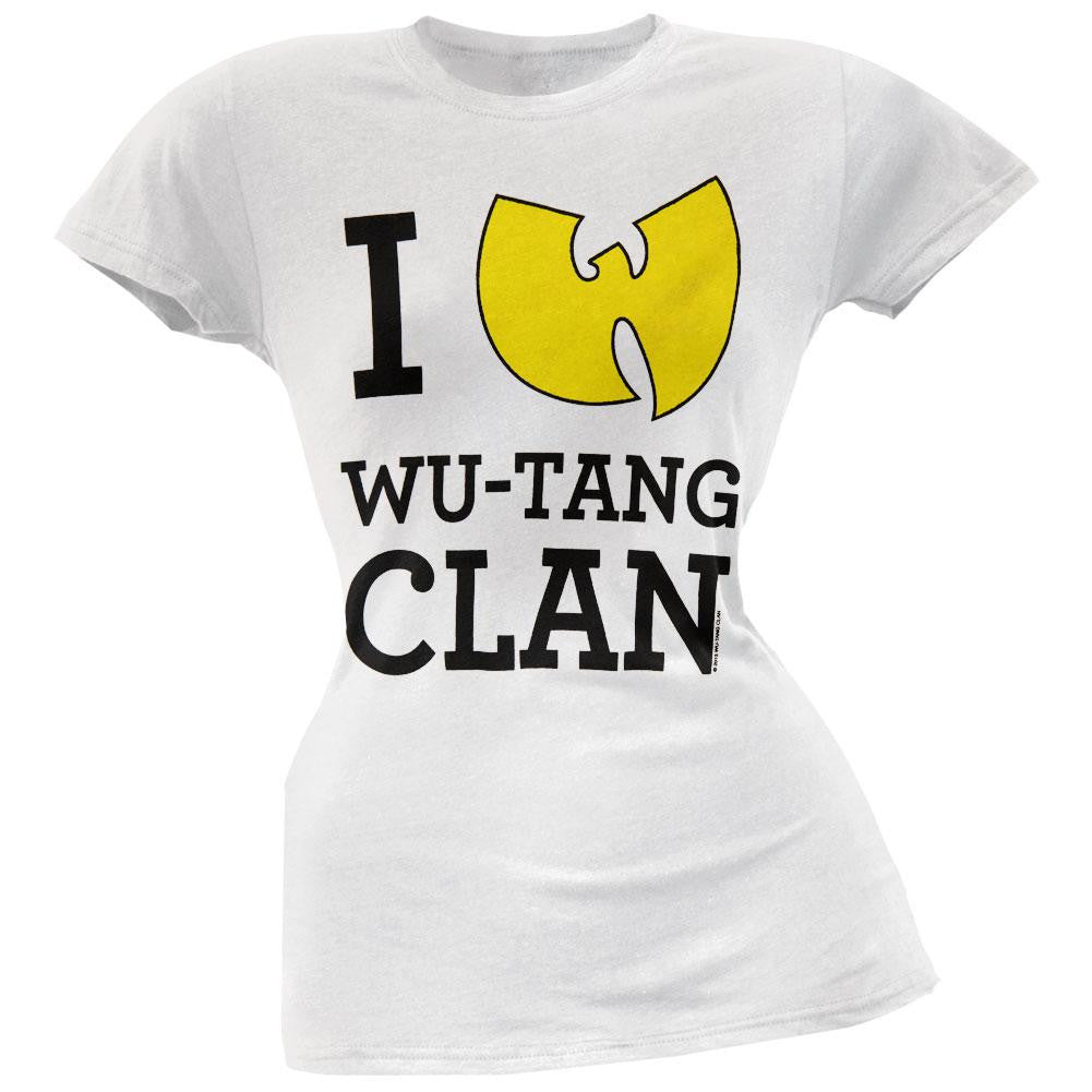 Wu-Tang Clan - I Love Wu-Tang Juniors T-Shirt Juniors T-Shirts Wu-Tang Clan SM White 
