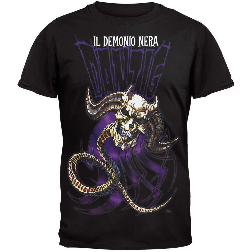 Danzig - II Demonio Nera T-Shirt Men's T-Shirts Danzig SM Black 