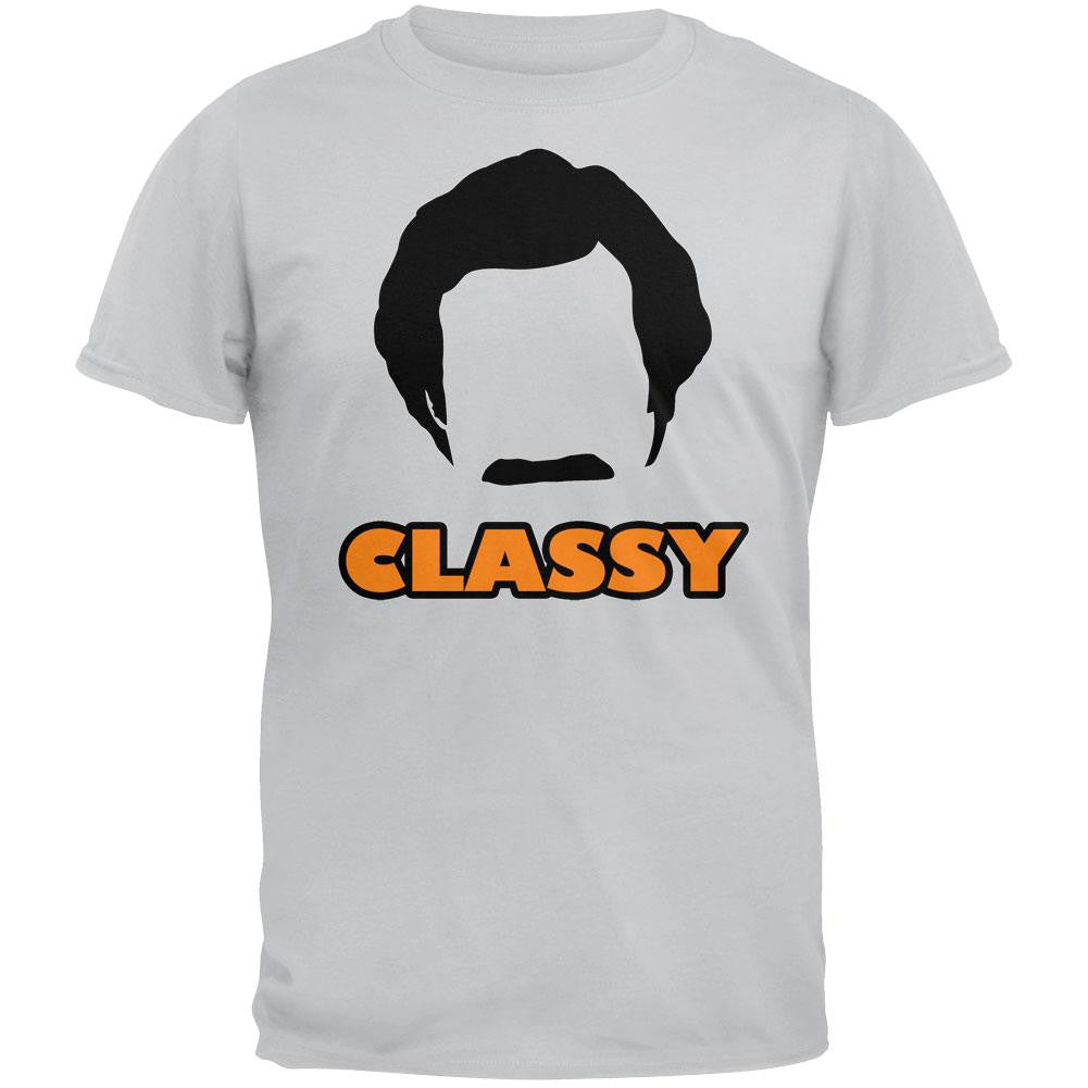 Anchorman 2?- Stay Classy T-Shirt Men's T-Shirts Anchorman SM Grey 