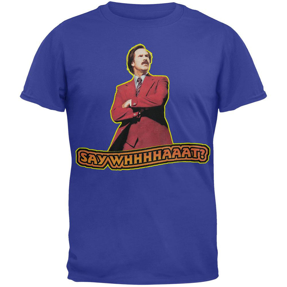 Anchorman 2?- Say What T-Shirt Men's T-Shirts Anchorman SM Blue 