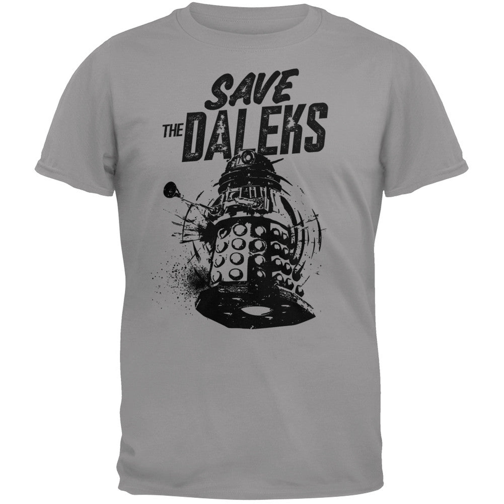 Doctor Who - Save The Daleks Premium Soft T-Shirt Men's T-Shirts Doctor Who MD Grey