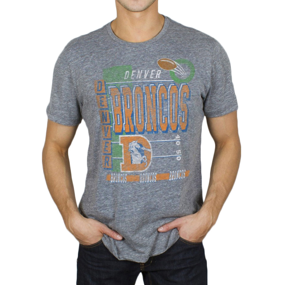 Denver Broncos - Touchdown Soft T-Shirt Men's T-Shirts Denver Broncos SM Grey