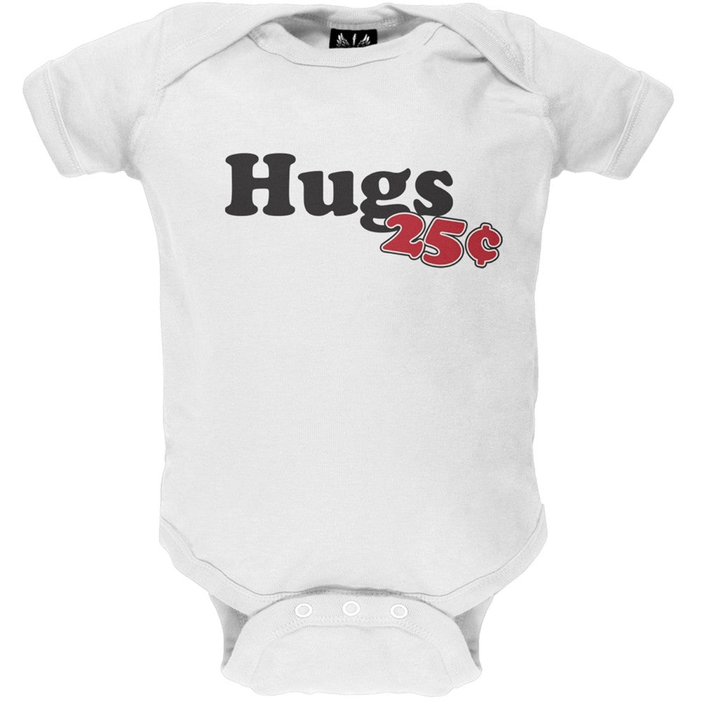 Valentine's Day - Hugs 25 Cents Baby One Piece Baby One Piece Old Glory   