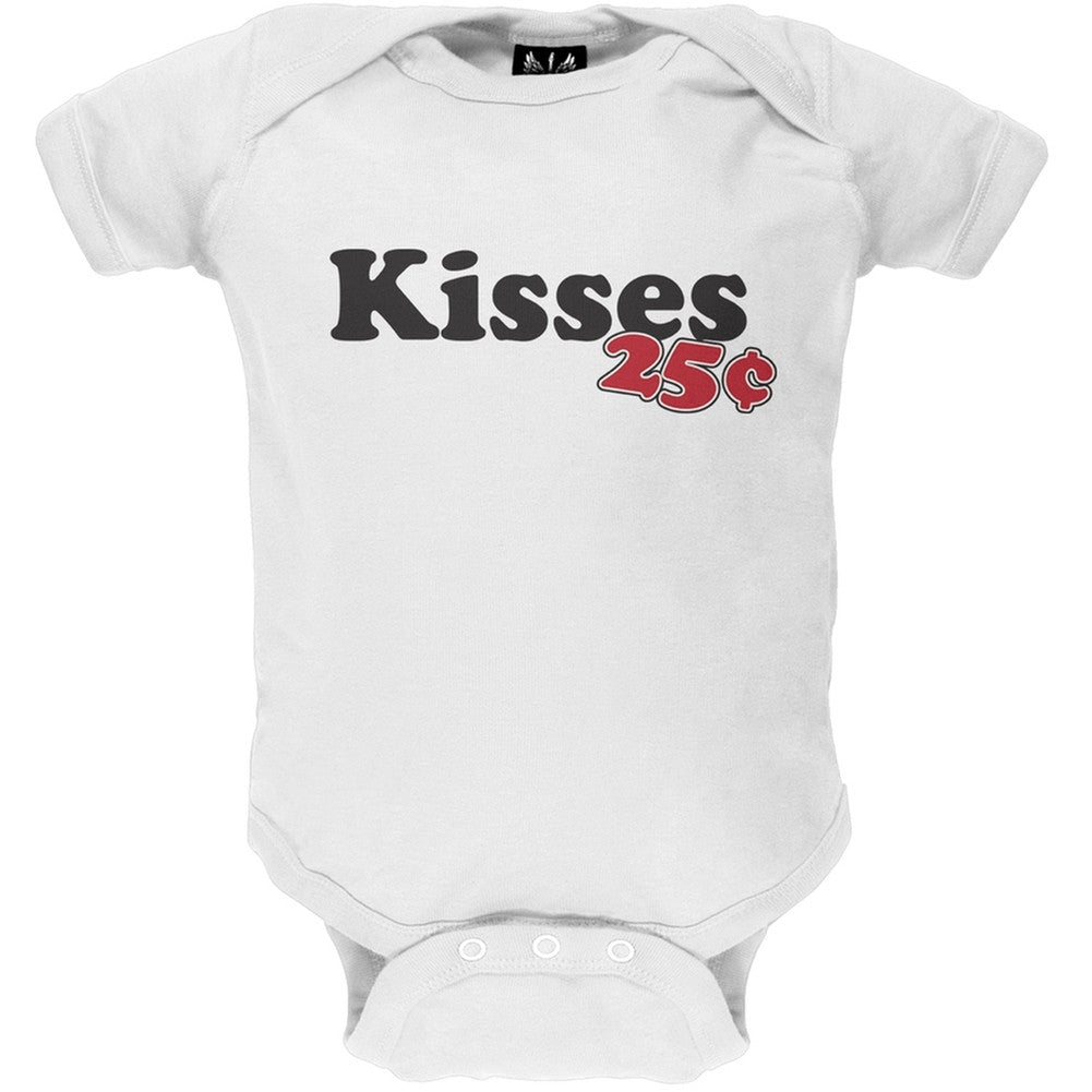 Valentine's Day - Kisses 25 Cents Baby One Piece Baby One Piece Old Glory   