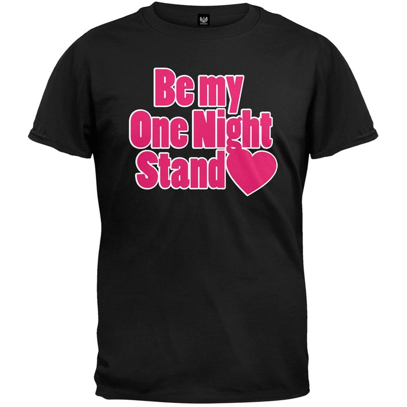 Be my One Night Stand White T-Shirt Men's T-Shirts Old Glory 2XL Black 