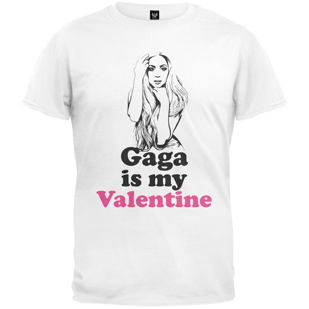 Lady Gaga is My Valentine T-Shirt Men's T-Shirts Old Glory 2XL White 