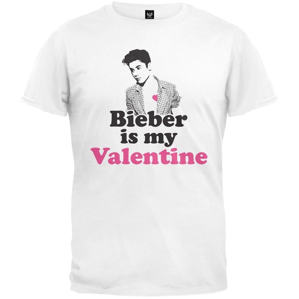 Valentine's Day - Bieber is my Valentine White Youth T-Shirt Youth T-Shirts Justin Bieber   