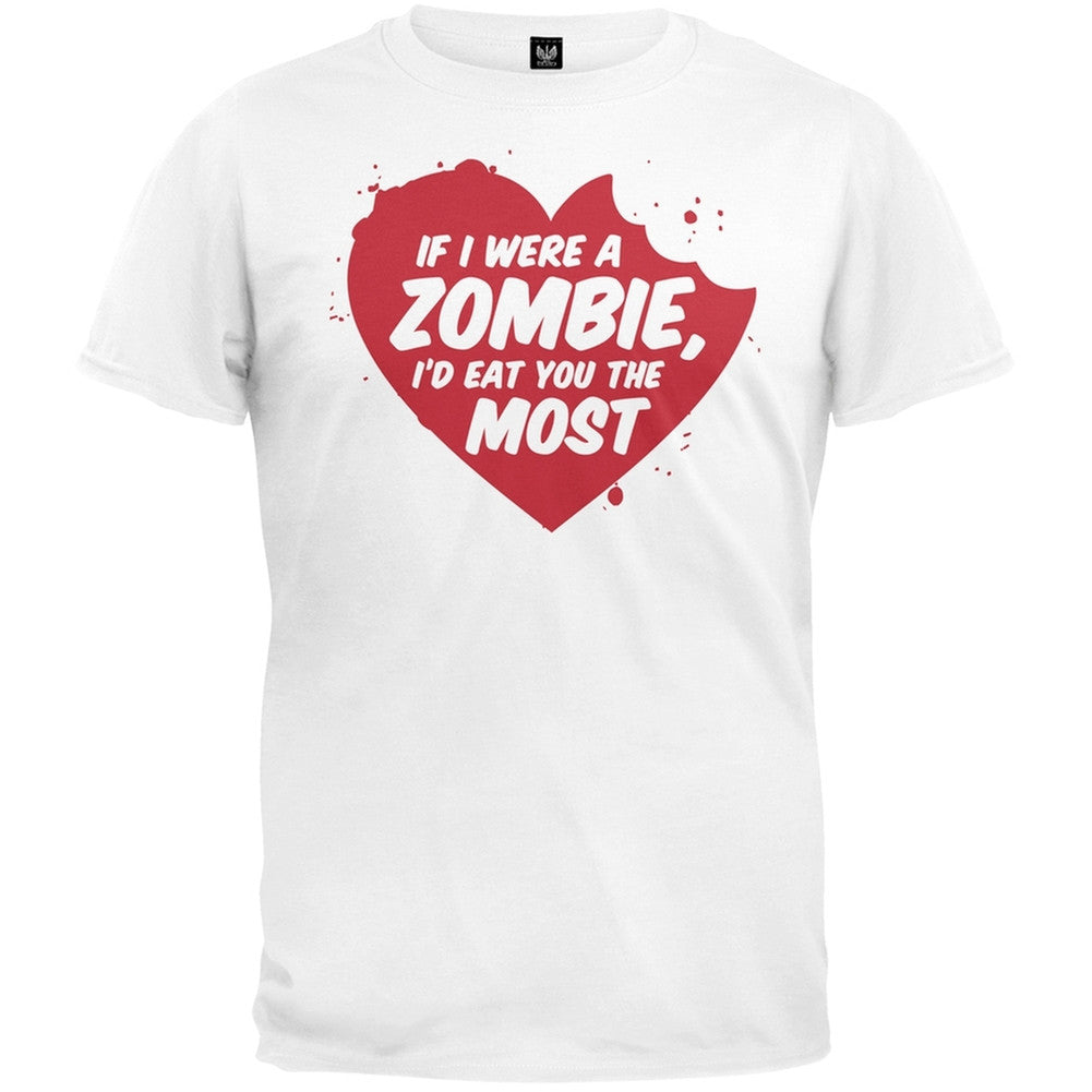 Valentine's Day - If I Were A Zombie T-Shirt Men's T-Shirts Old Glory   