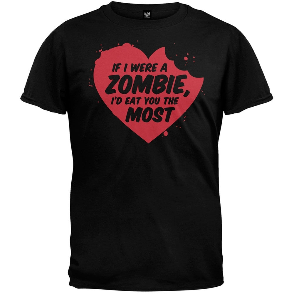 Valentine's Day - If I Were A Zombie T-Shirt Men's T-Shirts Old Glory   