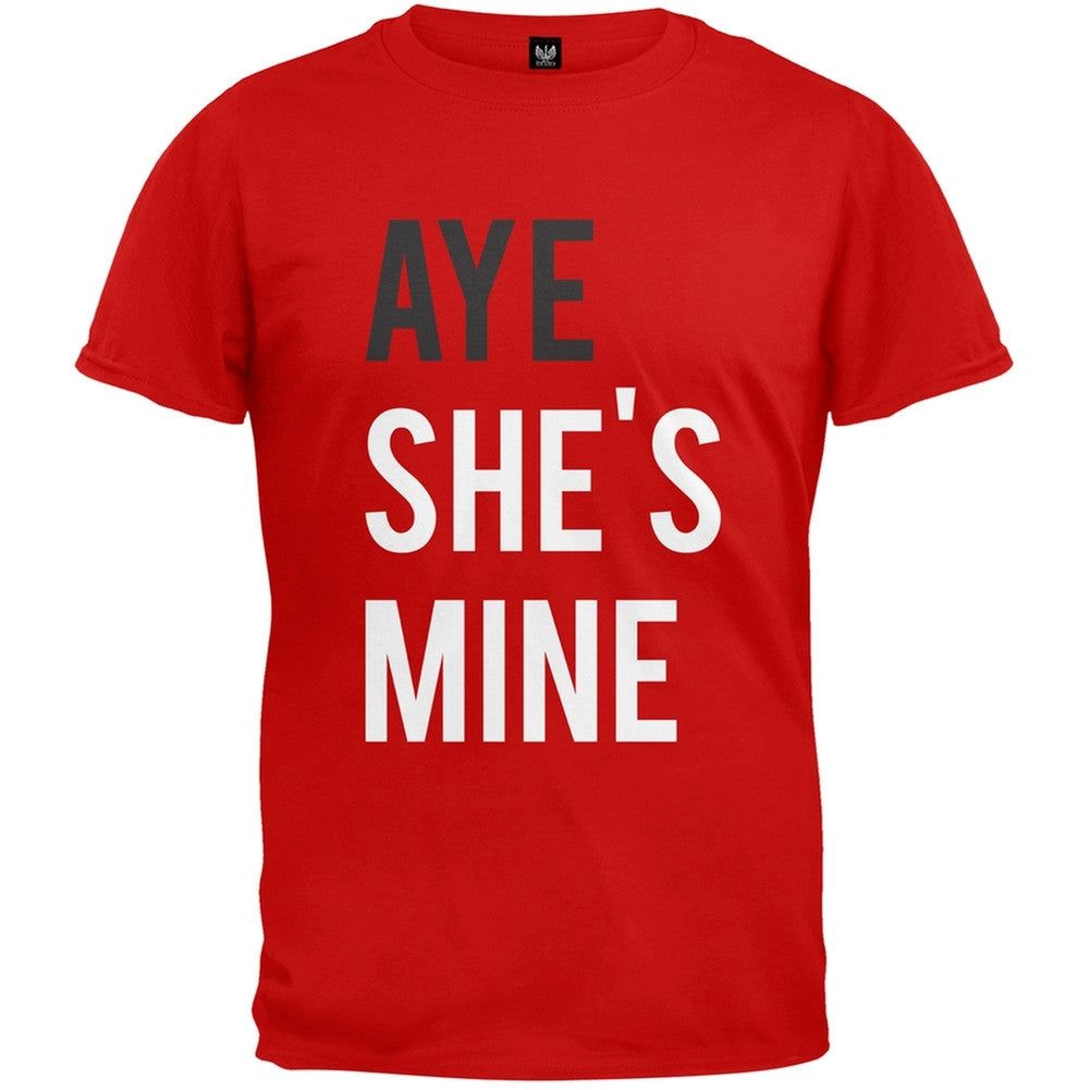 AYE She's Mine T-Shirt Men's T-Shirts Old Glory 2XL Red 