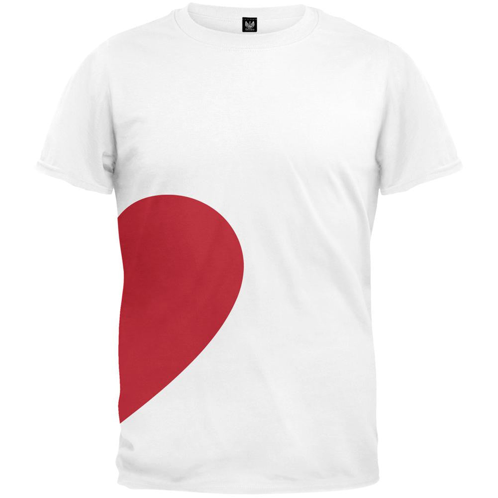 Valentine's Day - Half Heart Adult T-Shirt Men's T-Shirts Old Glory   