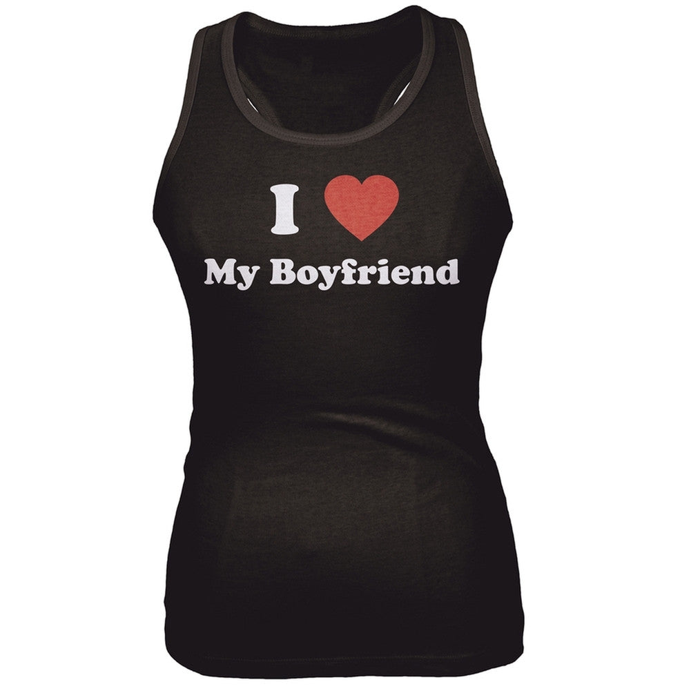 I Heart My Boyfriend Juniors Tank Top Juniors Tank Tops Old Glory 2XL Black 