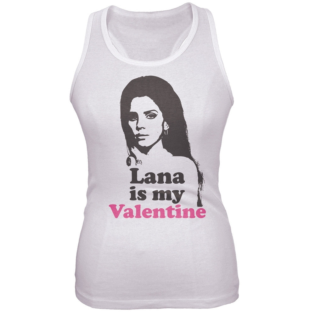 Lana is My Valentine Juniors Tank Top Juniors Tank Tops Old Glory 2XL White 