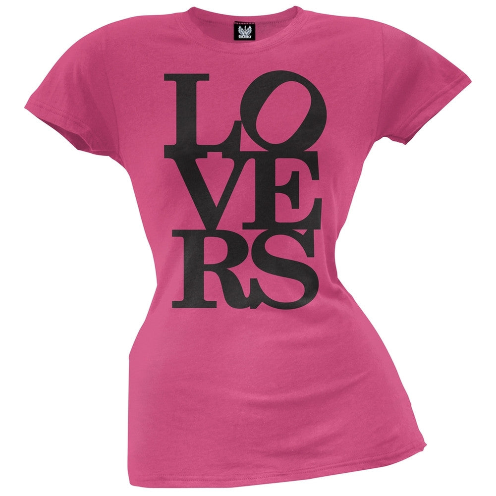 Lovers Juniors Pink T-Shirt Juniors T-Shirts Old Glory   