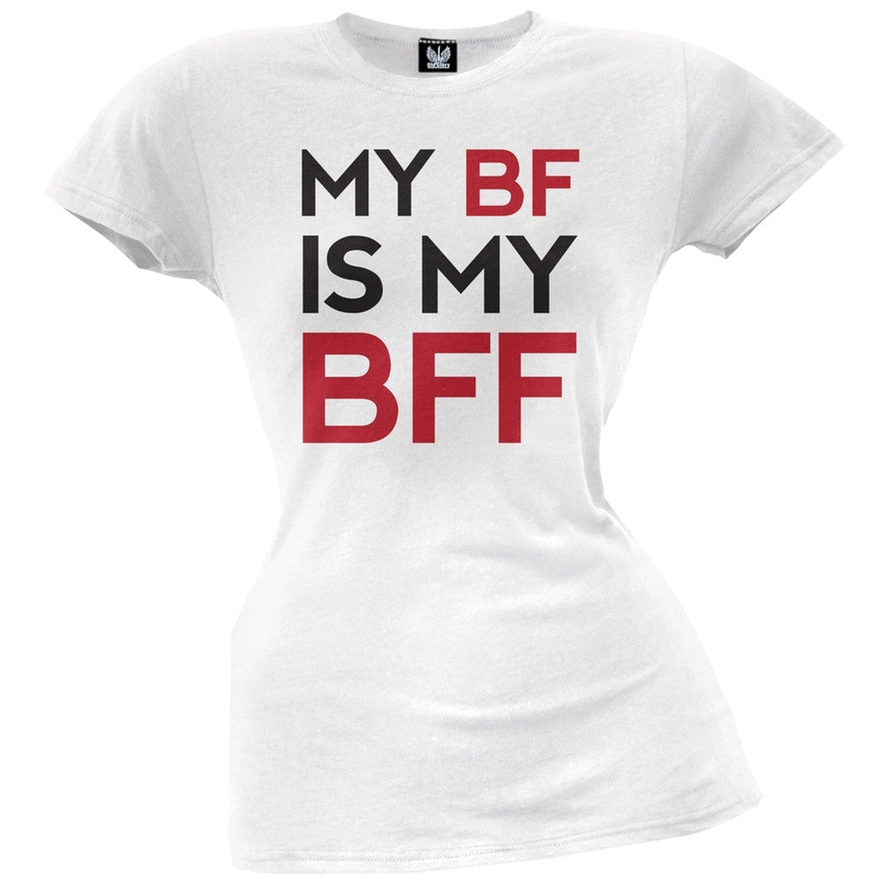 My BF is my BFF Juniors T-Shirt Juniors T-Shirts Old Glory   