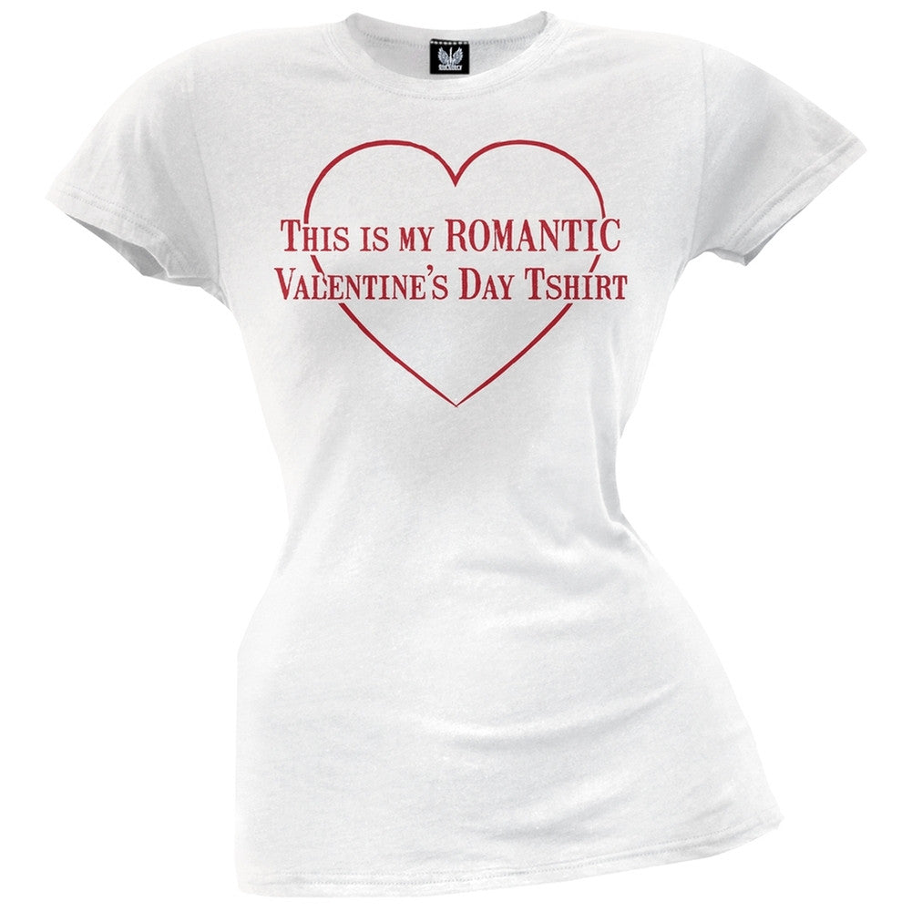 Romantic Valentines Juniors T-Shirt Juniors T-Shirts Old Glory   